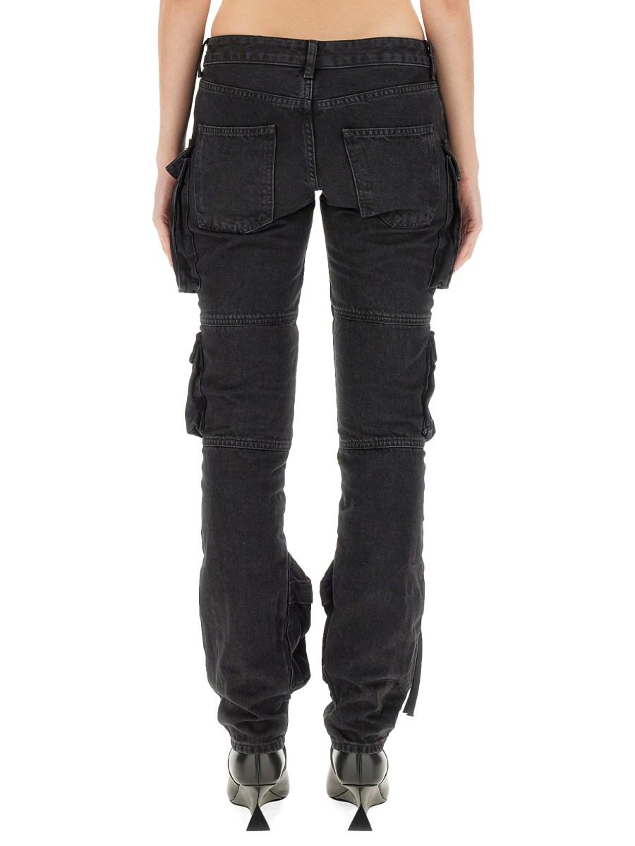 THE ATTICO JEANS CARGO IN COTONE