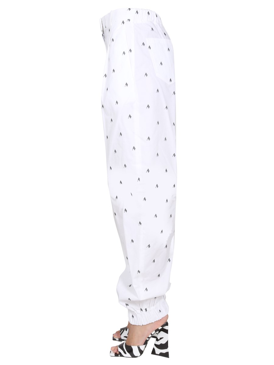 THE ATTICO PANTALONE LOGO ALL OVER IN POPELINE