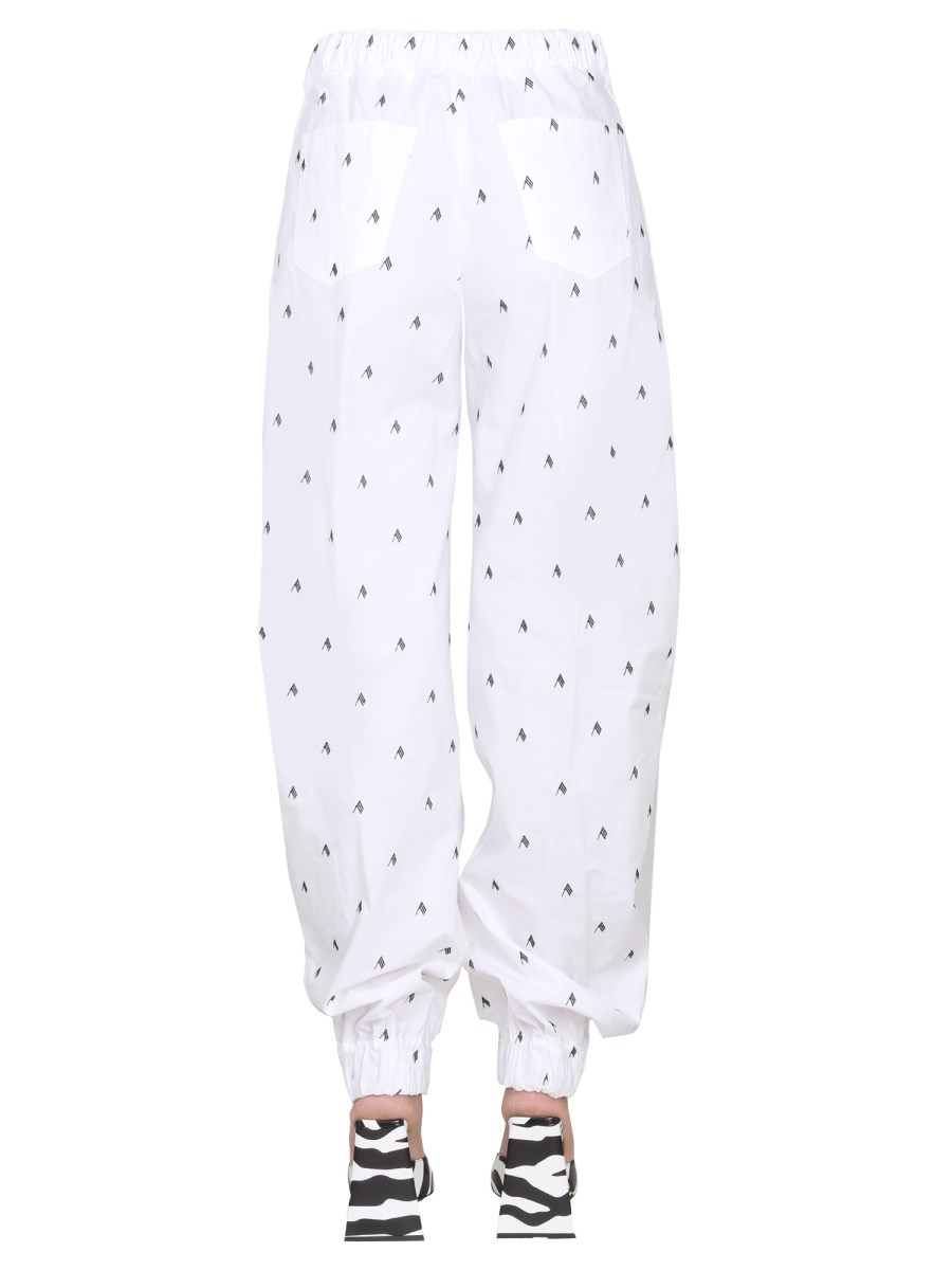 THE ATTICO PANTALONE LOGO ALL OVER IN POPELINE