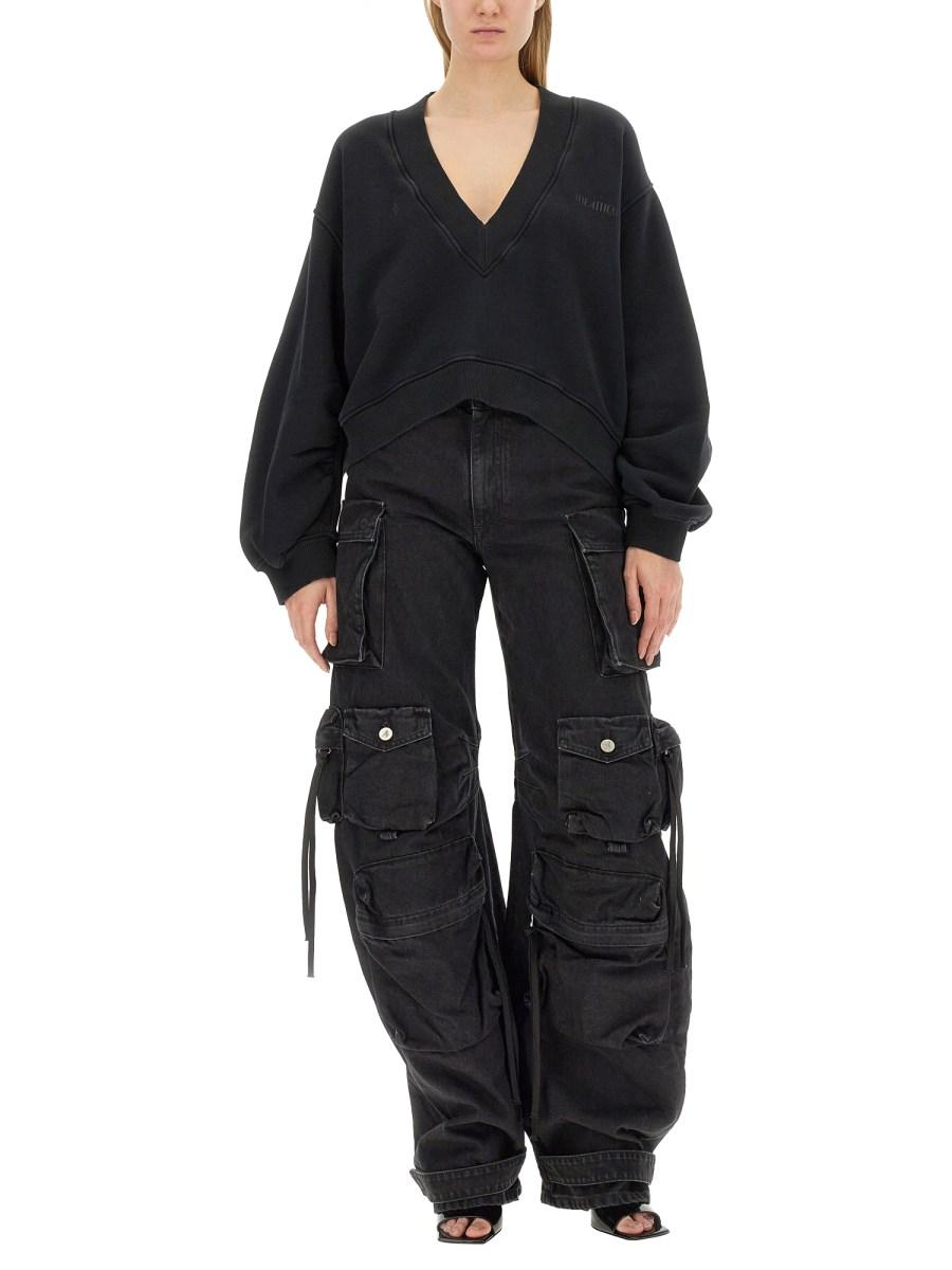 THE ATTICO PANTALONE LUNGO FERN IN COTONE