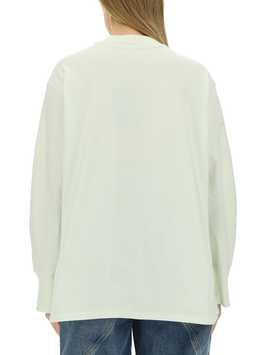 THE ATTICO T-SHIRT IN JERSEY DI COTONE CON LOGO