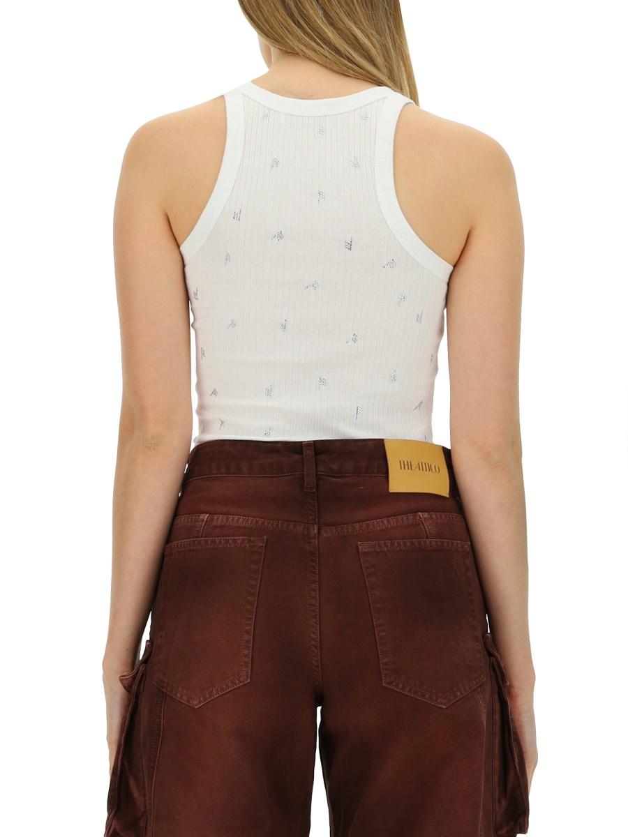 THE ATTICO TOP IN COTONE CON LOGO