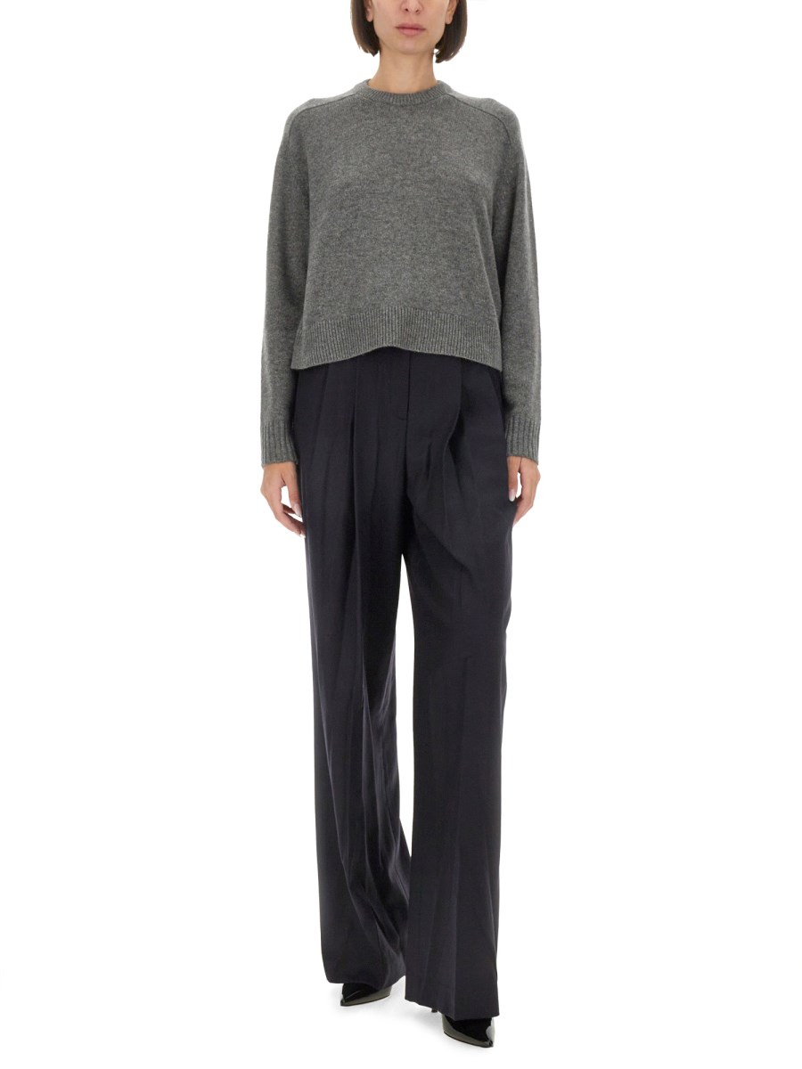 THEORY PANTALONE IN FLANELLA CON DOPPIA PIEGA