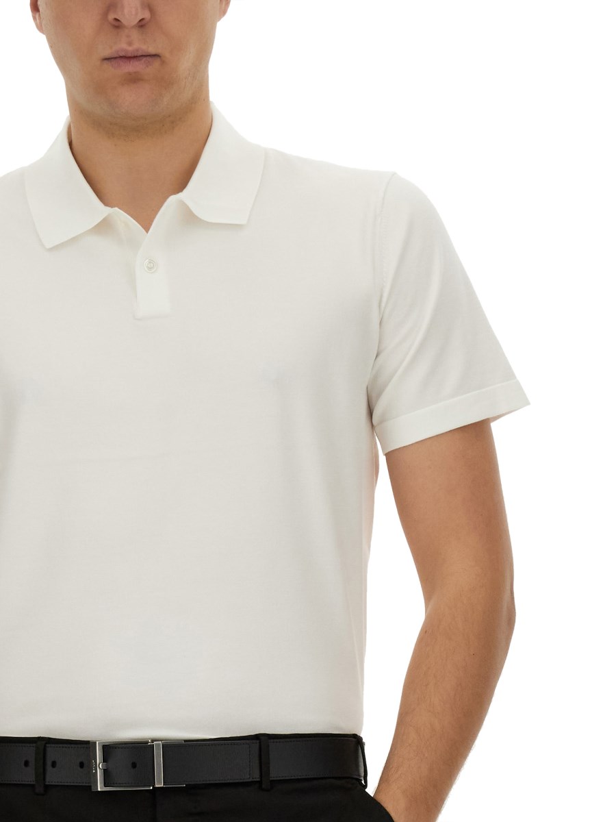 THEORY POLO REGULAR FIT IN MAGLIA DI VISCOSA