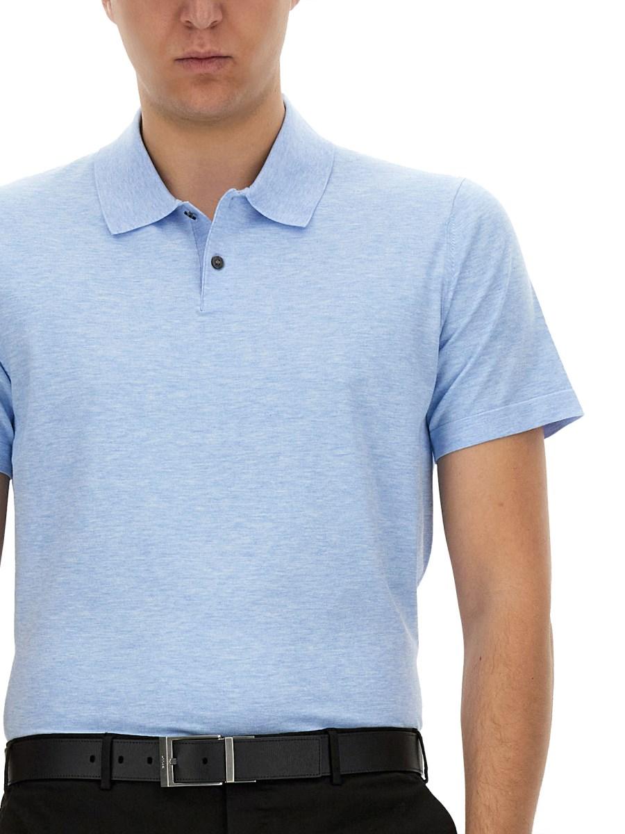 THEORY POLO REGULAR FIT IN MAGLIA DI VISCOSA