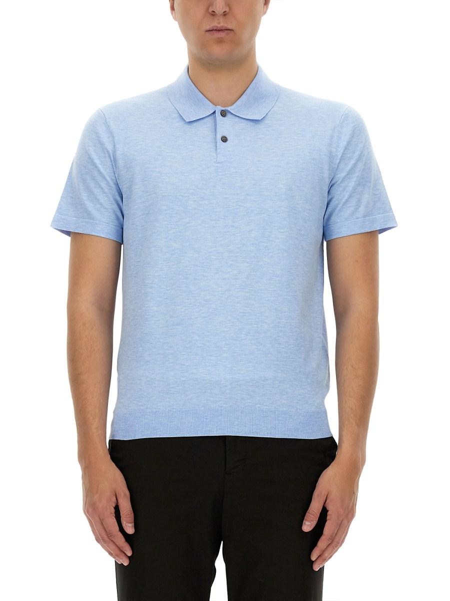 THEORY POLO REGULAR FIT IN MAGLIA DI VISCOSA