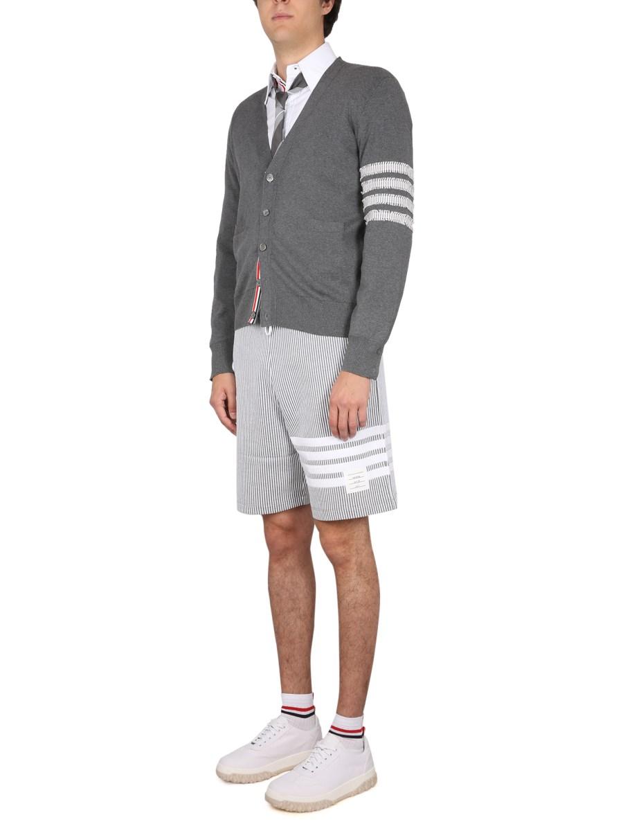 THOM BROWNE BERMUDA IN COTONE A RIGHE