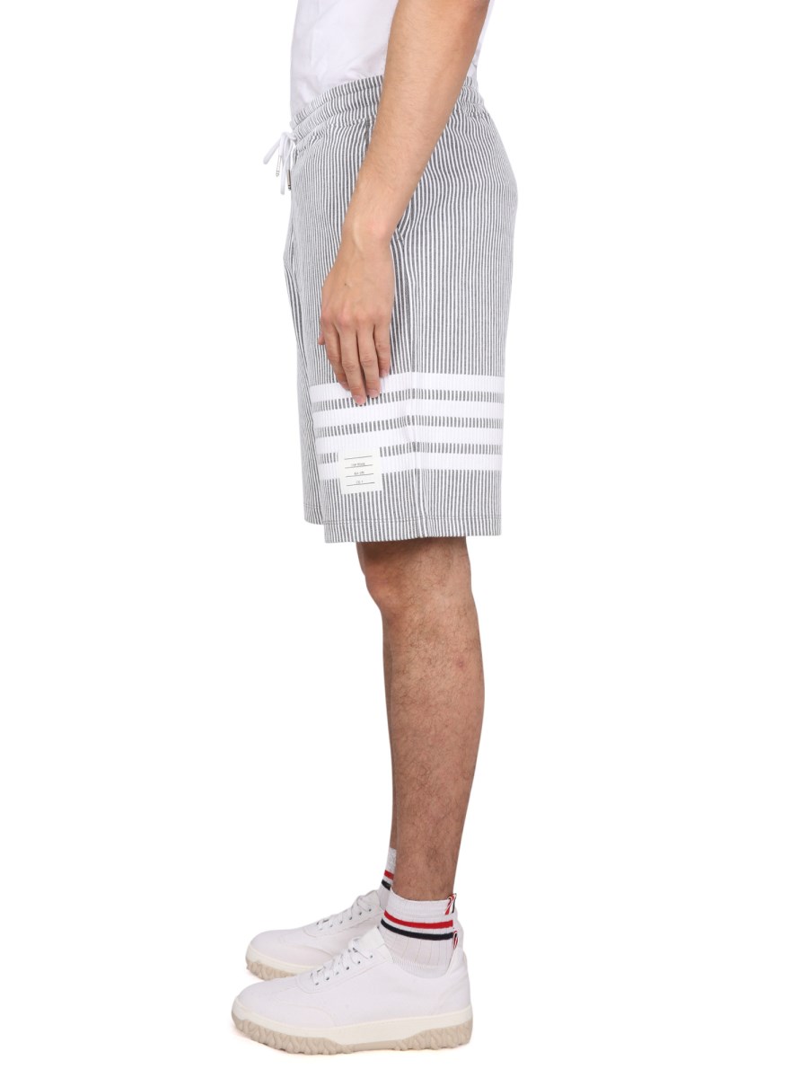 THOM BROWNE BERMUDA IN COTONE A RIGHE