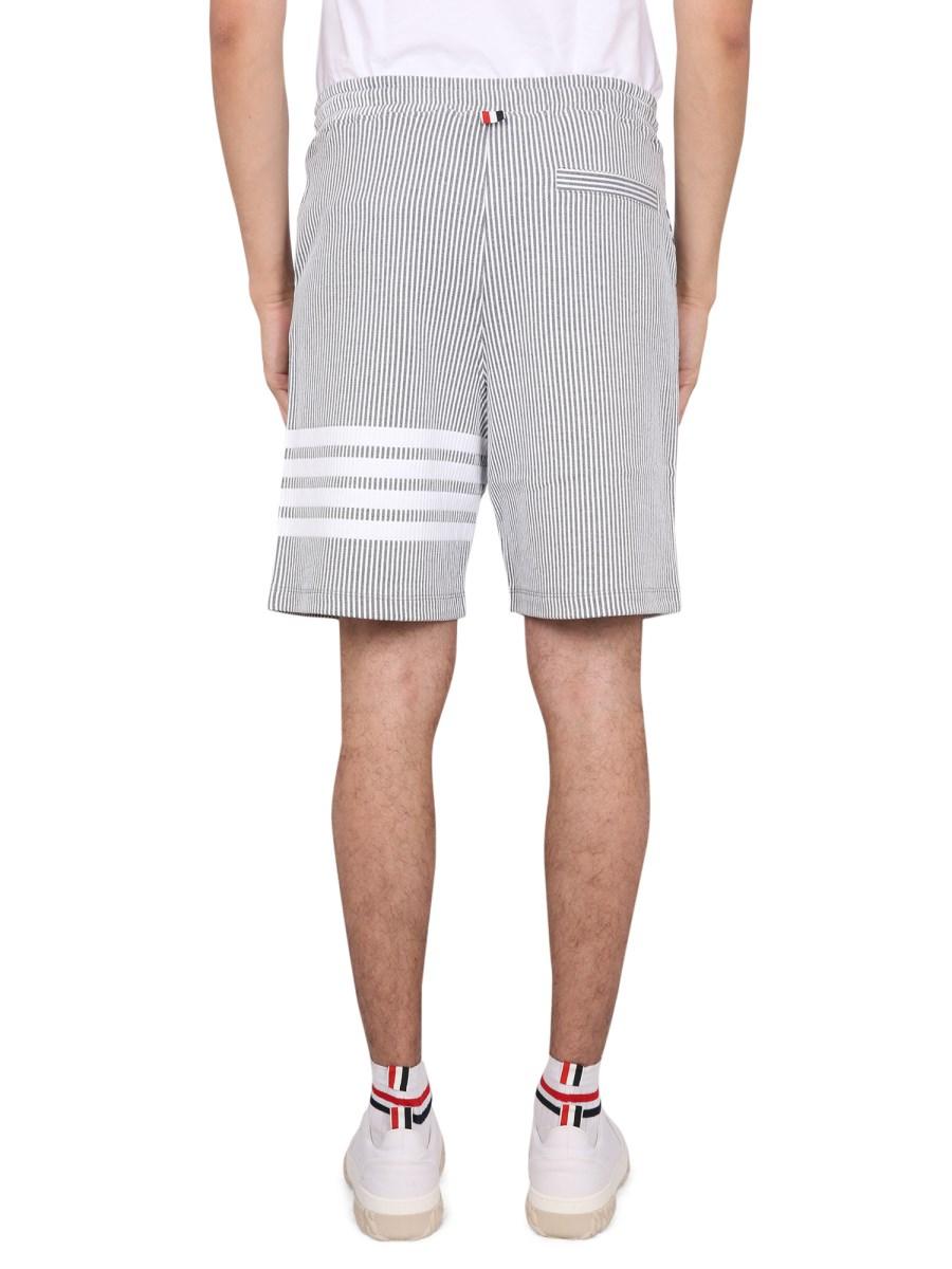 THOM BROWNE BERMUDA IN COTONE A RIGHE