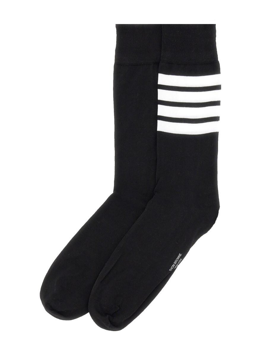 THOM BROWNE CALZINI 4BAR IN COTONE
