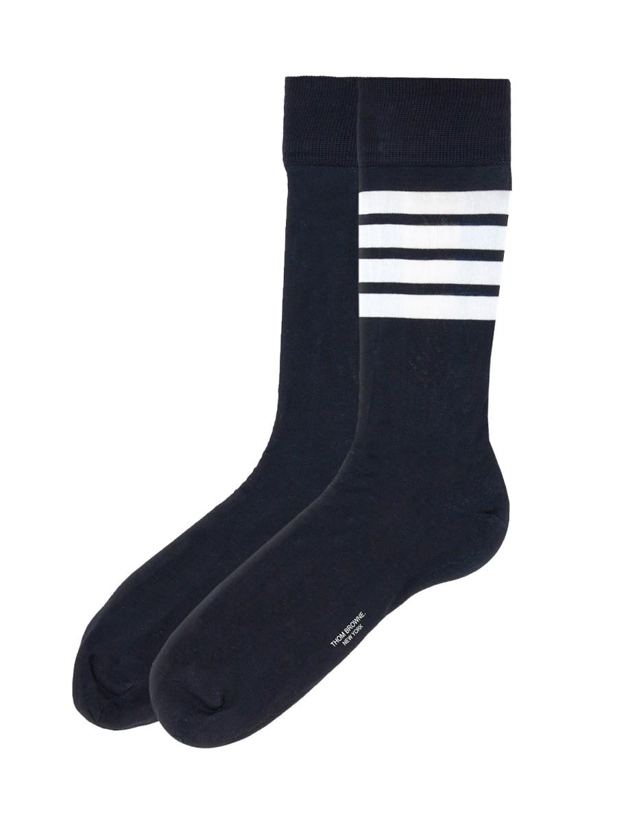 THOM BROWNE CALZINI 4BAR IN COTONE