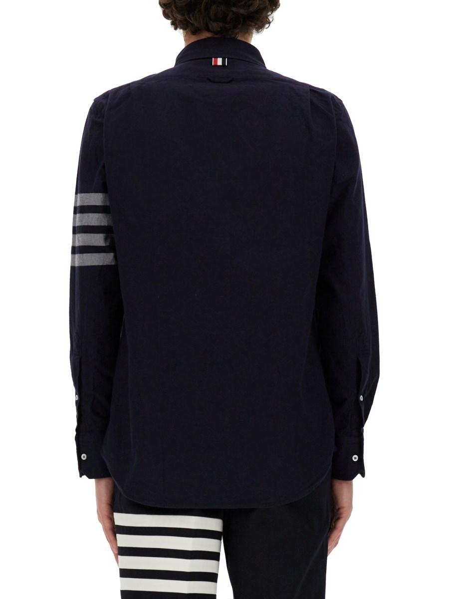 THOM BROWNE CAMICIA 4BAR IN COTONE