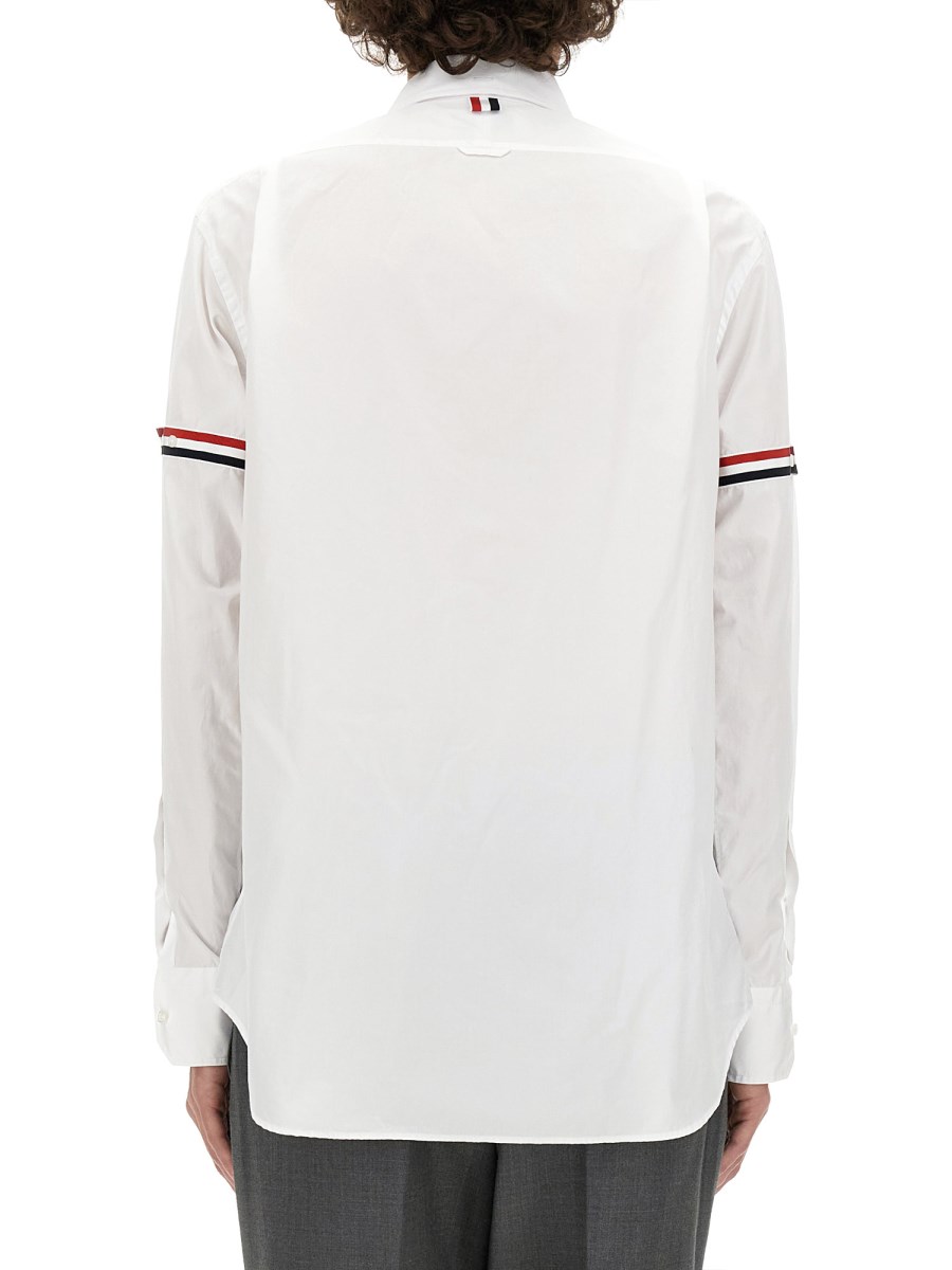 THOM BROWNE CAMICIA CLASSICA CON DETTAGLIO RWB