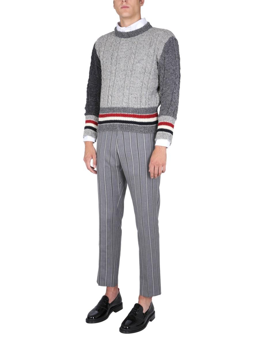 THOM BROWNE CAMICIA "MR THOM" IN MISTO VISCOSA