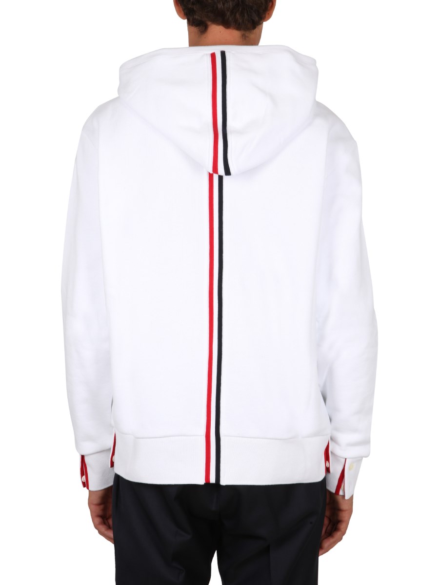 THOM BROWNE FELPA IN COTONE CON CAPPUCCIO