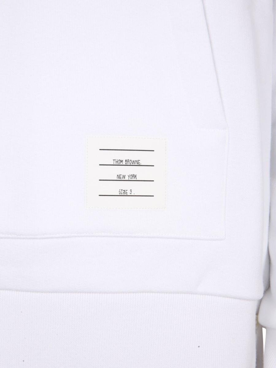 THOM BROWNE FELPA IN COTONE CON CAPPUCCIO
