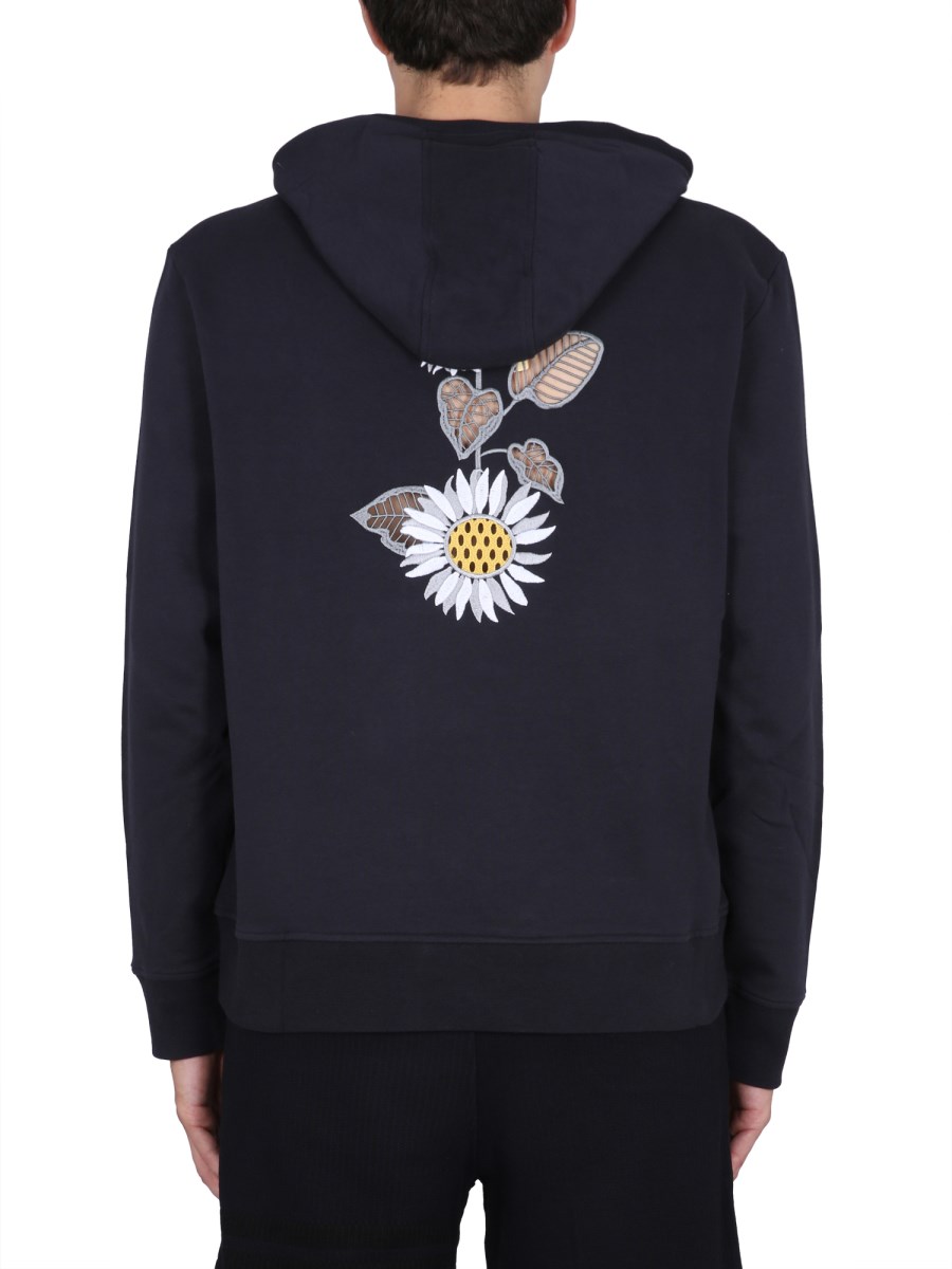 THOM BROWNE FELPA IN COTONE CON RICAMO