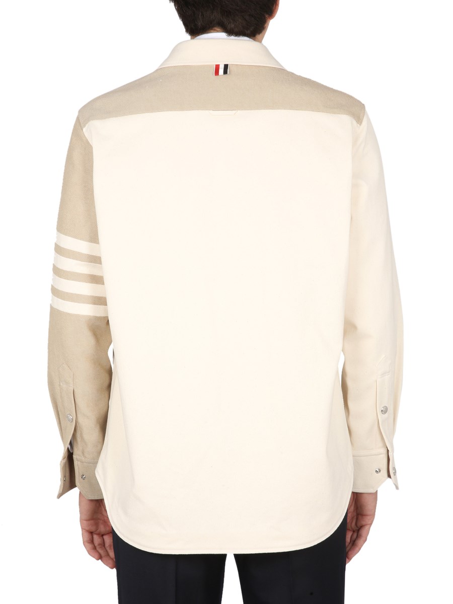 THOM BROWNE GIACCA IN DENIM DI COTONE