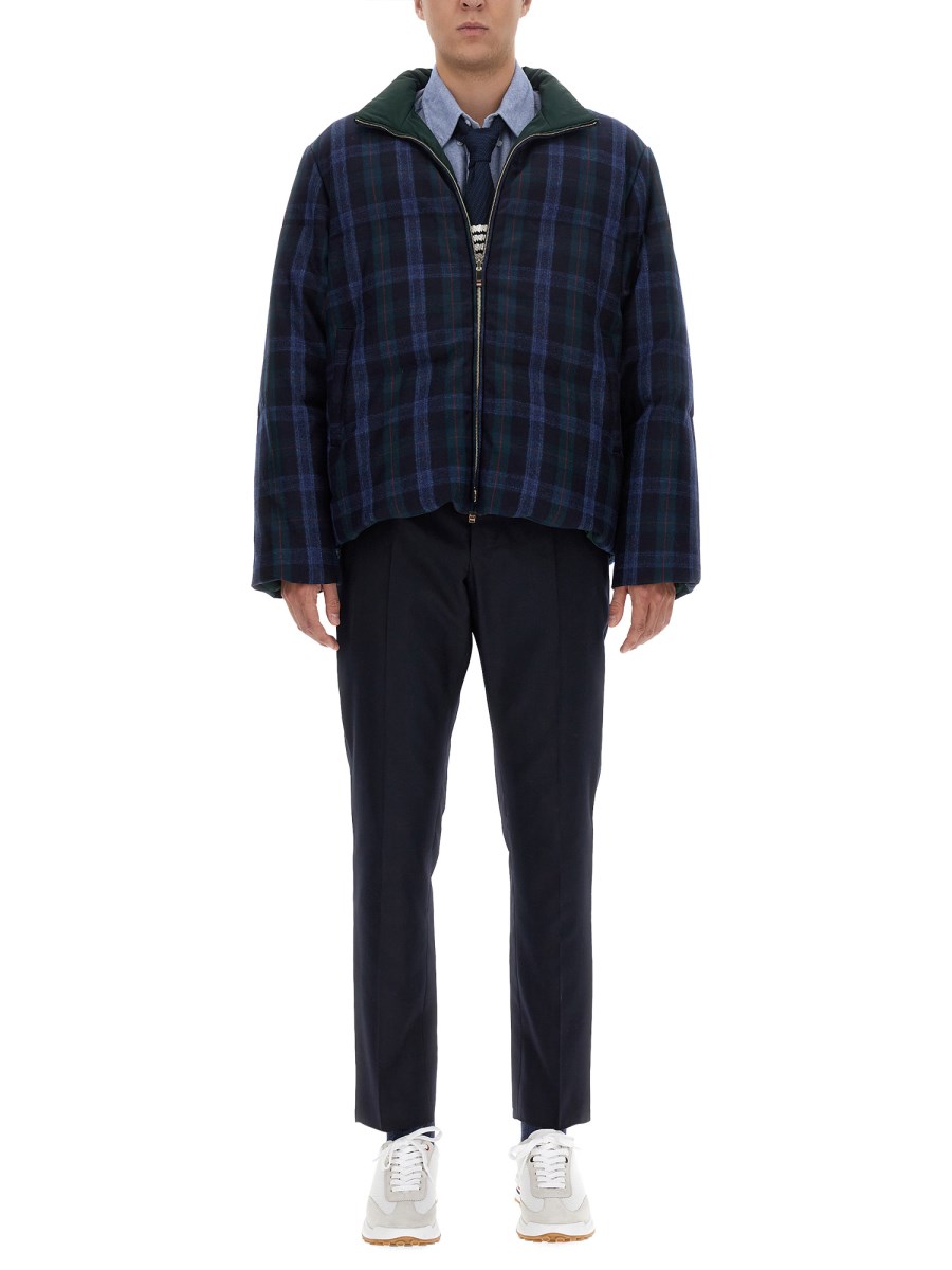THOM BROWNE GIACCA REVERSIBILE IN LANA E CASHMERE