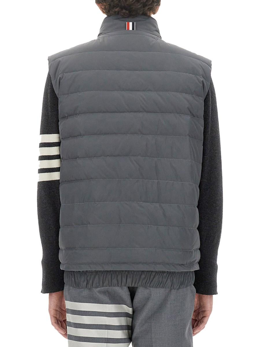 THOM BROWNE GILET 4BAR IMBOTTITO IN TWILL