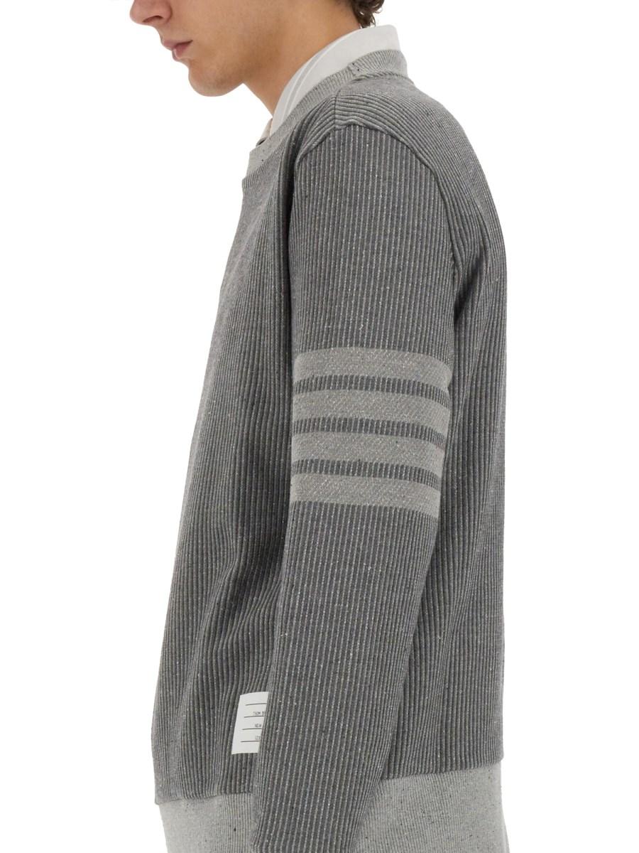THOM BROWNE MAGLIA "4BAR" IN MISTO SETA