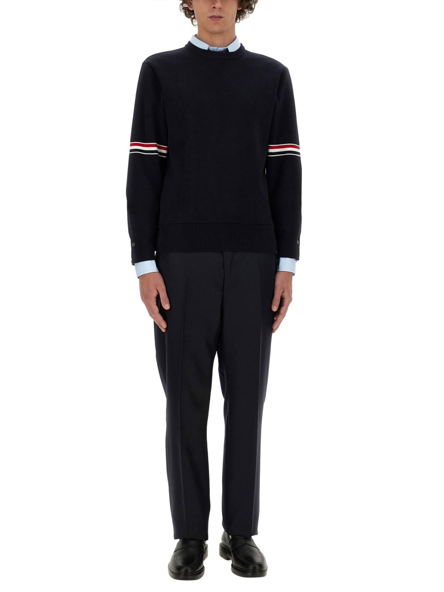 THOM BROWNE MAGLIA IN COTONE