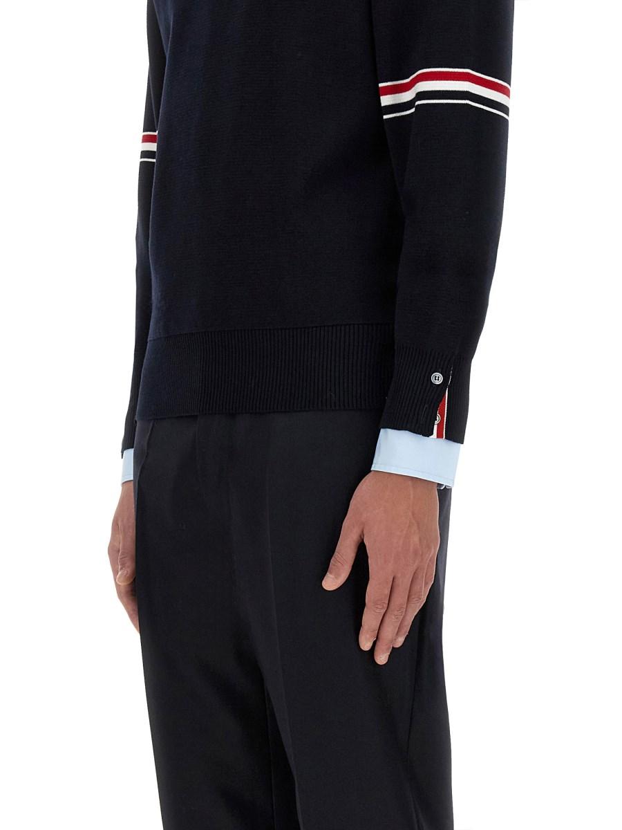 THOM BROWNE MAGLIA IN COTONE