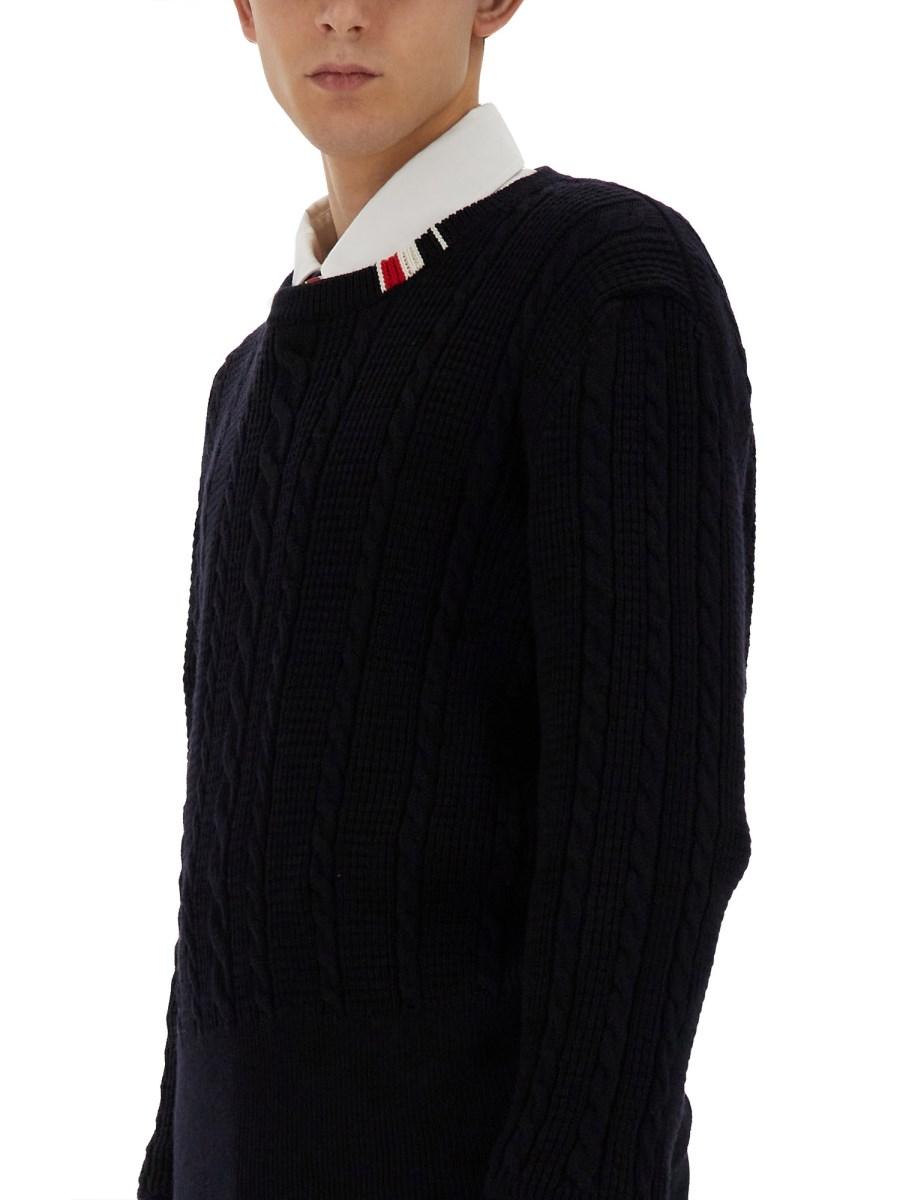 THOM BROWNE MAGLIA IN LANA