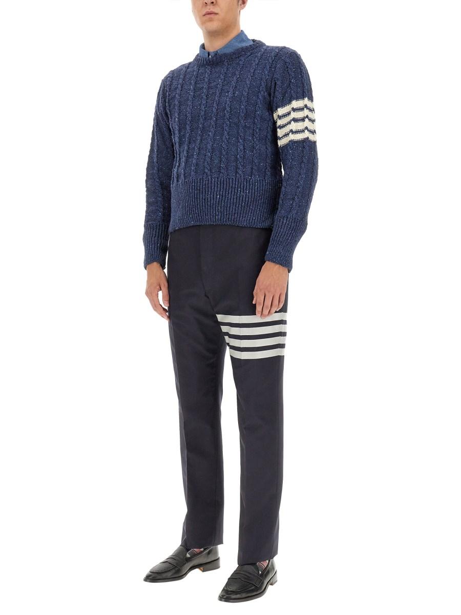 THOM BROWNE MAGLIA IN LANA E MOHAIR