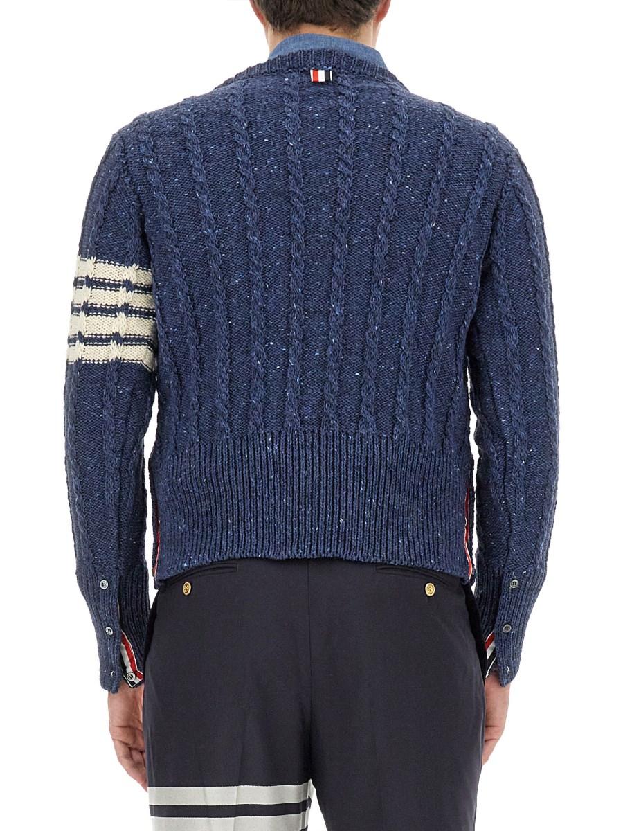 THOM BROWNE MAGLIA IN LANA E MOHAIR