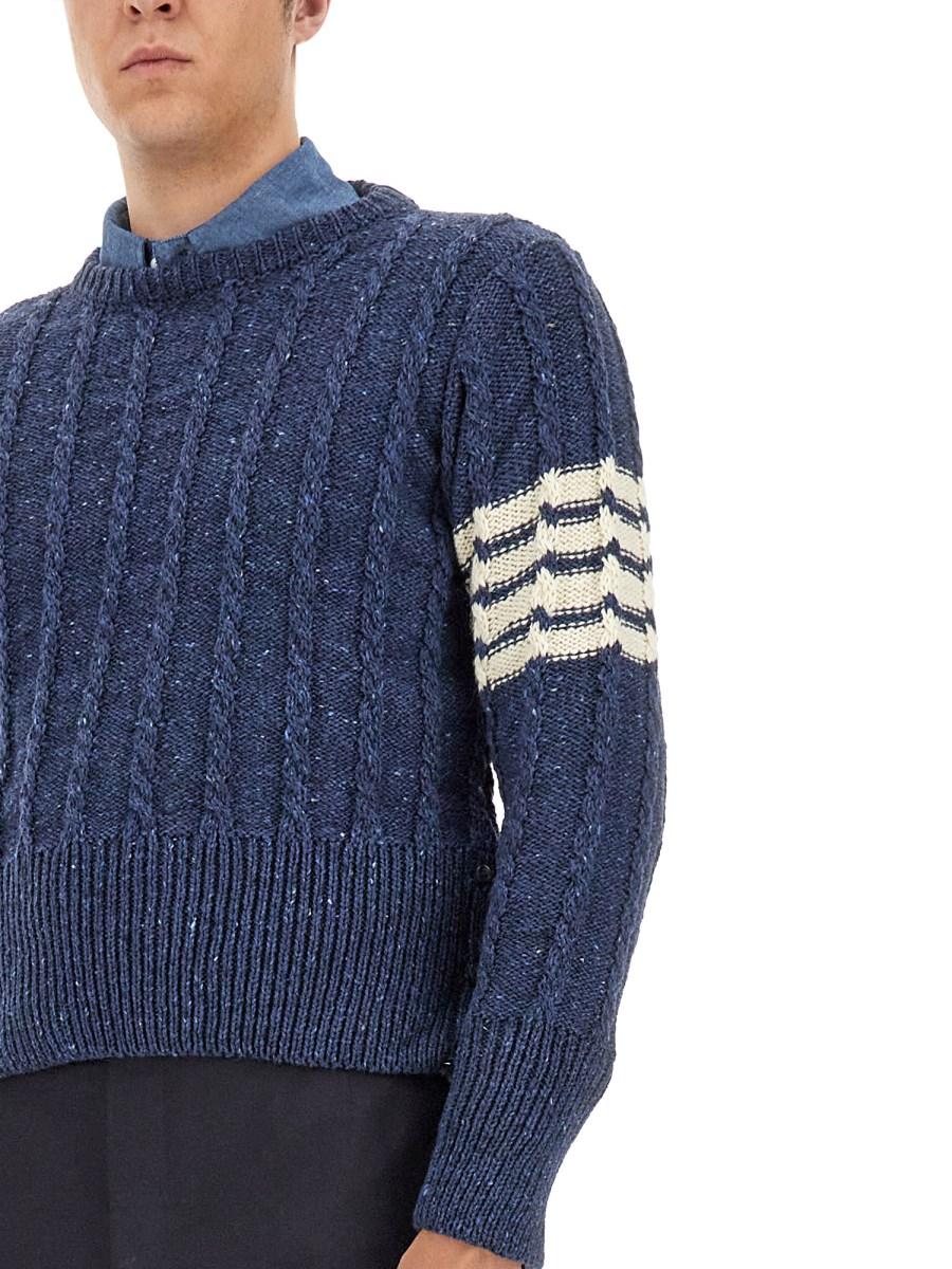 THOM BROWNE MAGLIA IN LANA E MOHAIR