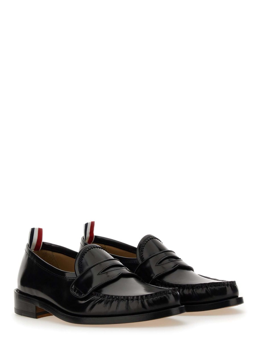 THOM BROWNE MOCASSINO IN PELLE SPAZZOLATA
