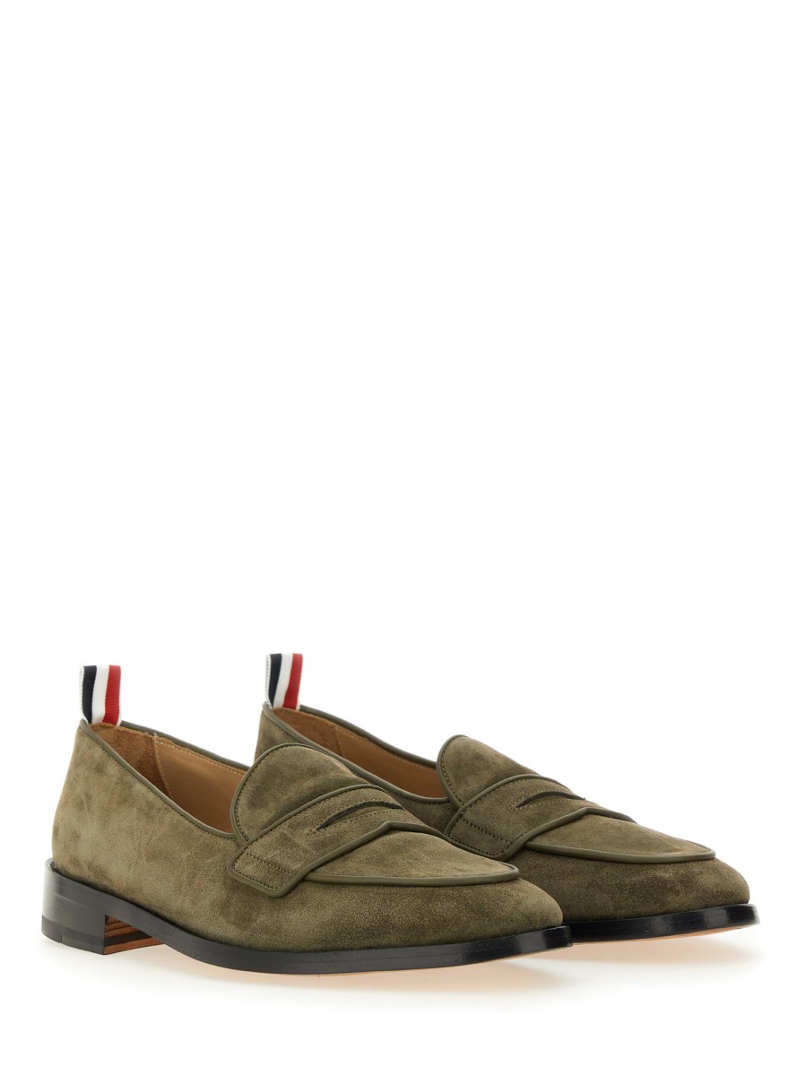 THOM BROWNE MOCASSINO VARSITY "PENNY" IN SUEDE