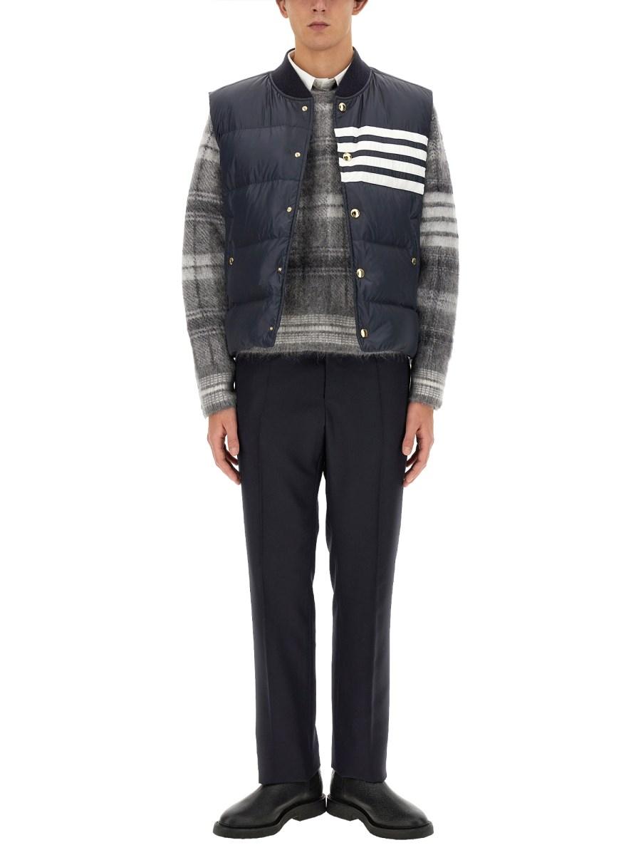 THOM BROWNE PIUMINO SMANICATO IN NYLON OPACO