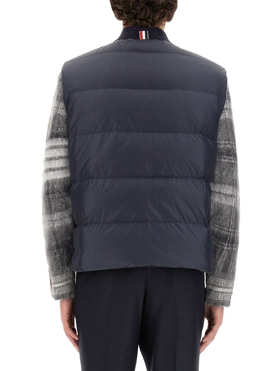 THOM BROWNE PIUMINO SMANICATO IN NYLON OPACO