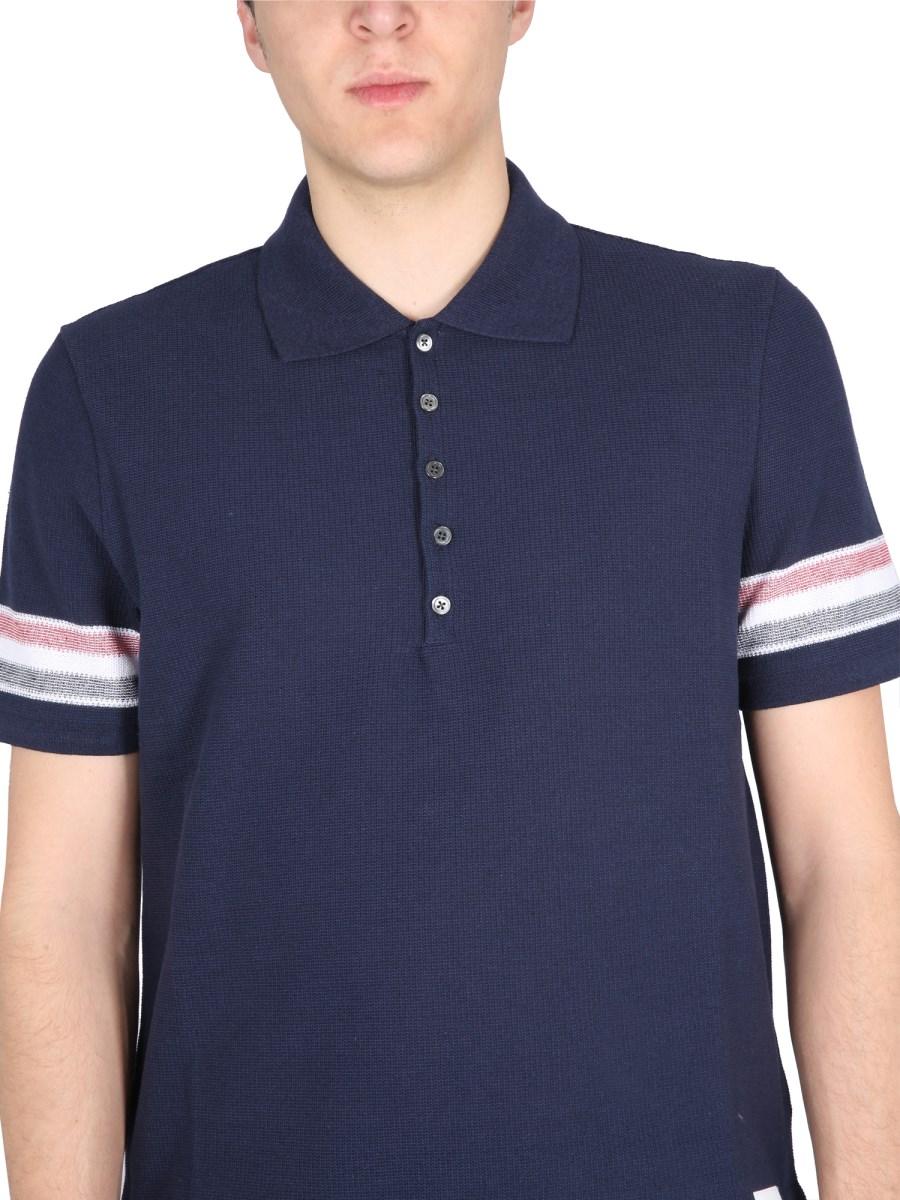 THOM BROWNE POLO IN COTONE