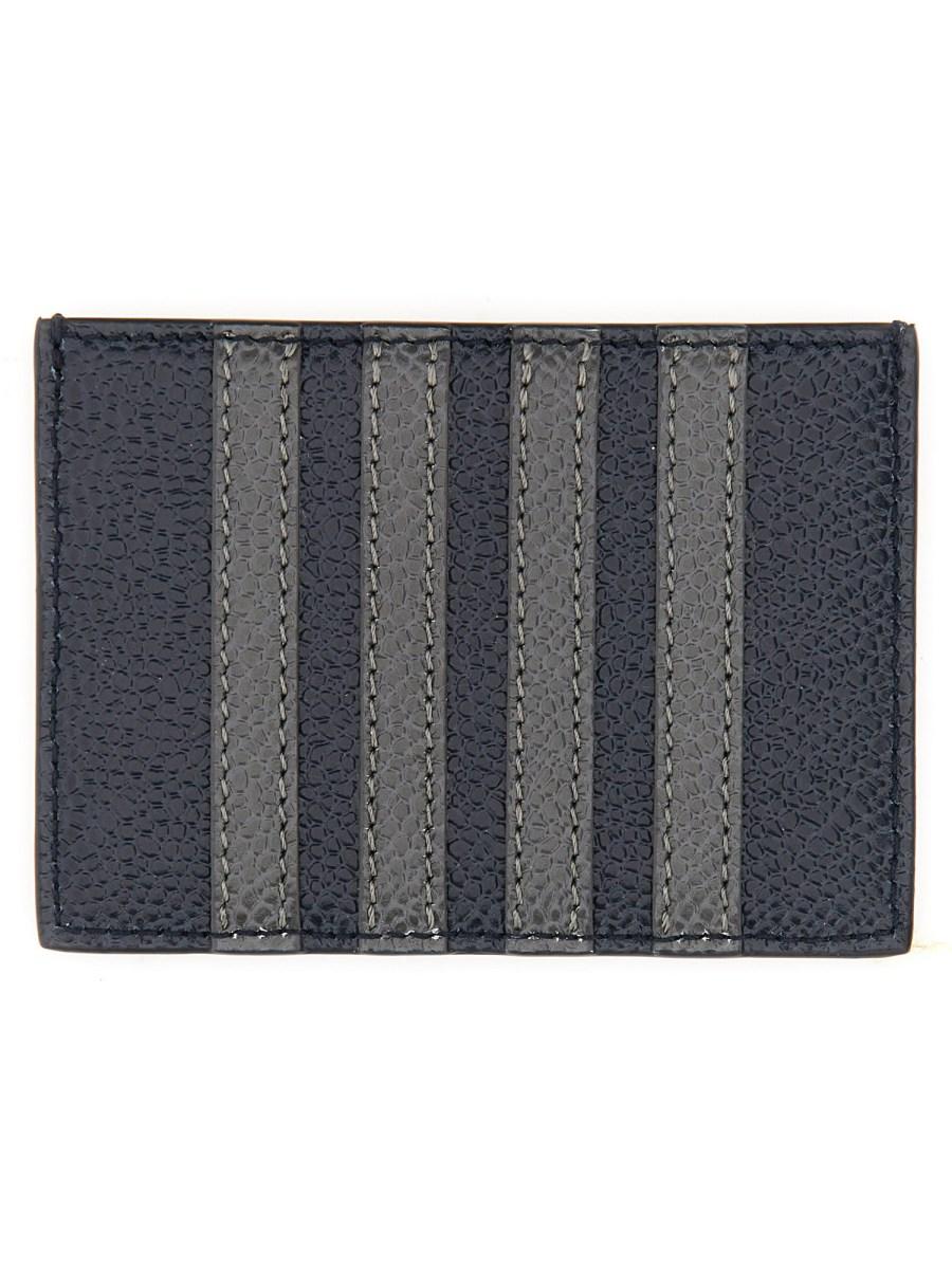 THOM BROWNE PORTACARTE 4BAR IN PELLE