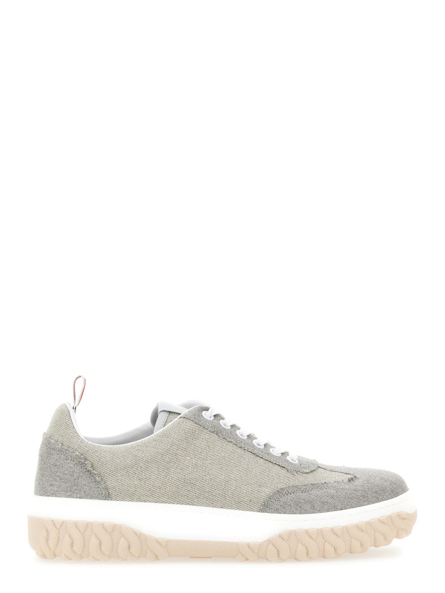 THOM BROWNE SNEAKER IN COTONE