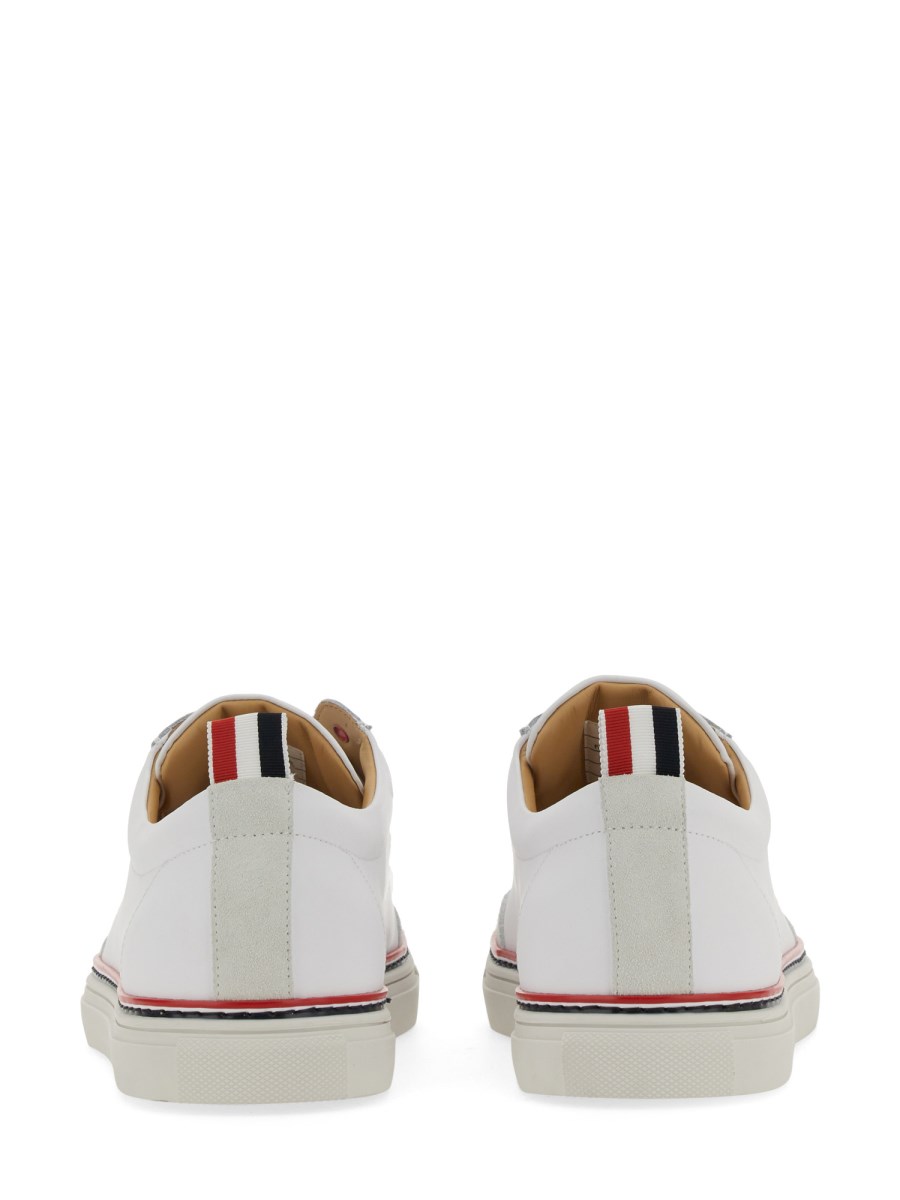 THOM BROWNE SNEAKER LOW-TOP IN PELLE CON RWB