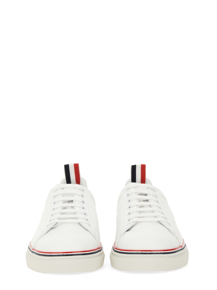 THOM BROWNE SNEAKER TENNIS IN PELLE