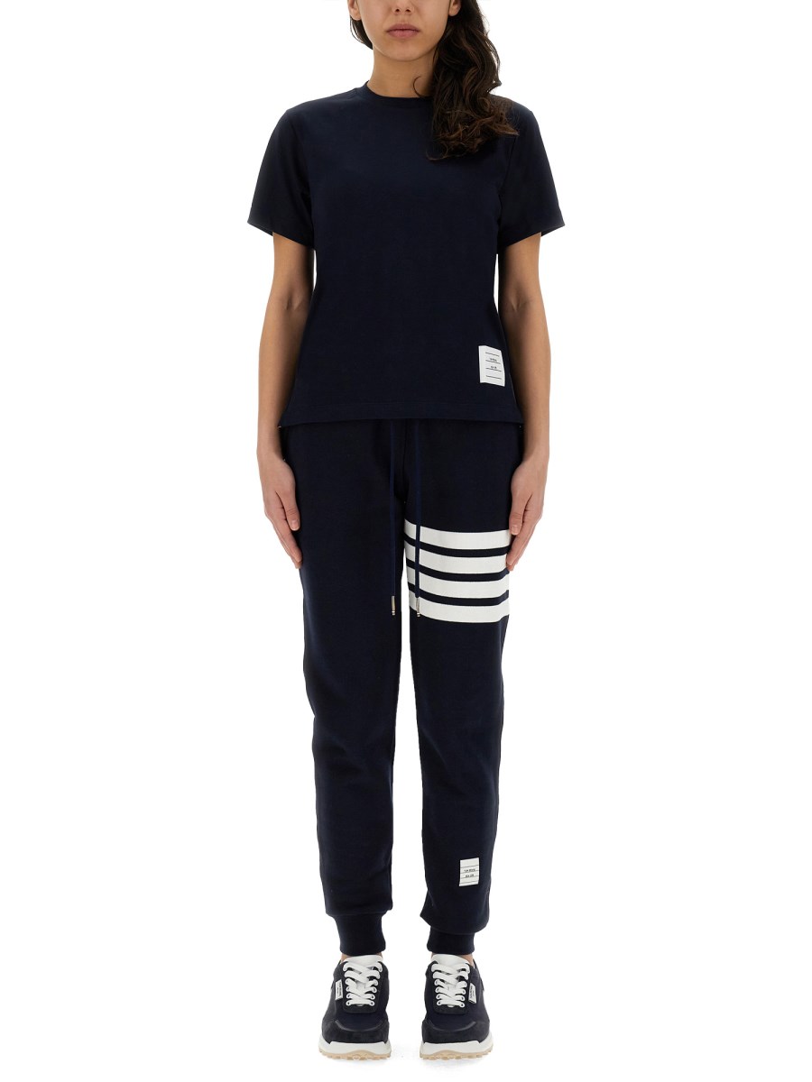 THOM BROWNE T-SHIRT IN COTONE