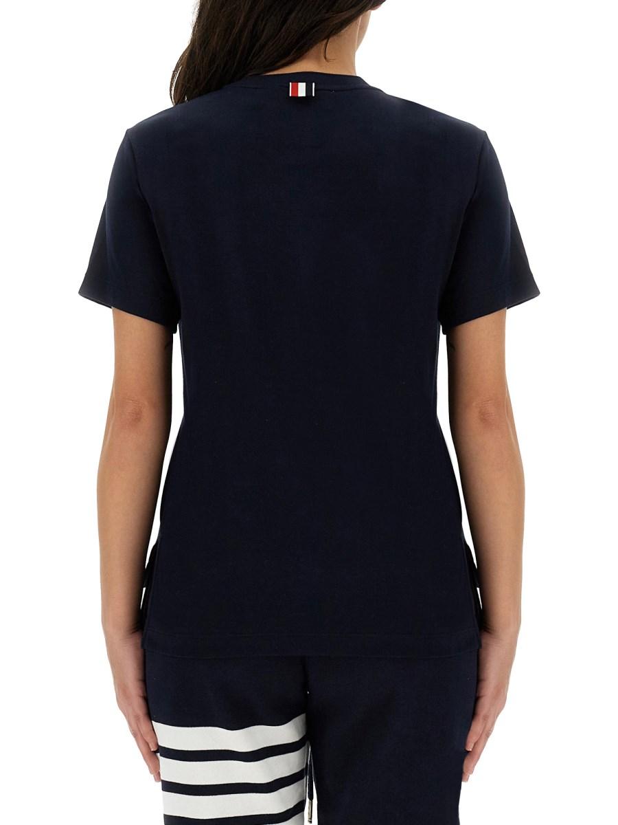 THOM BROWNE T-SHIRT IN COTONE