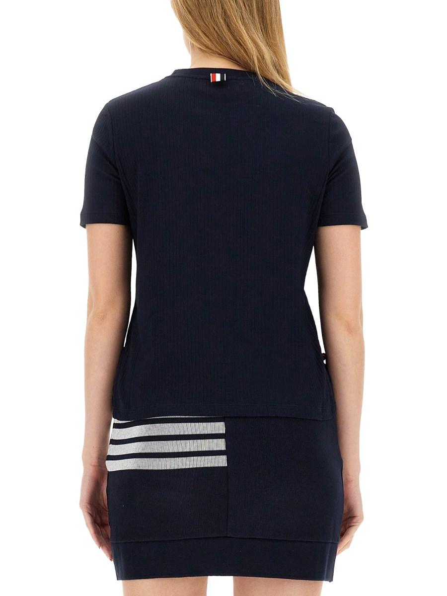 THOM BROWNE T-SHIRT IN COTONE