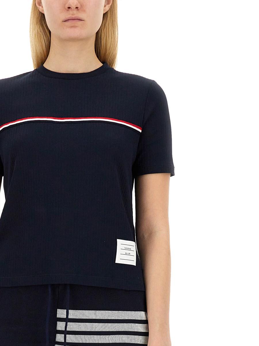 THOM BROWNE T-SHIRT IN COTONE