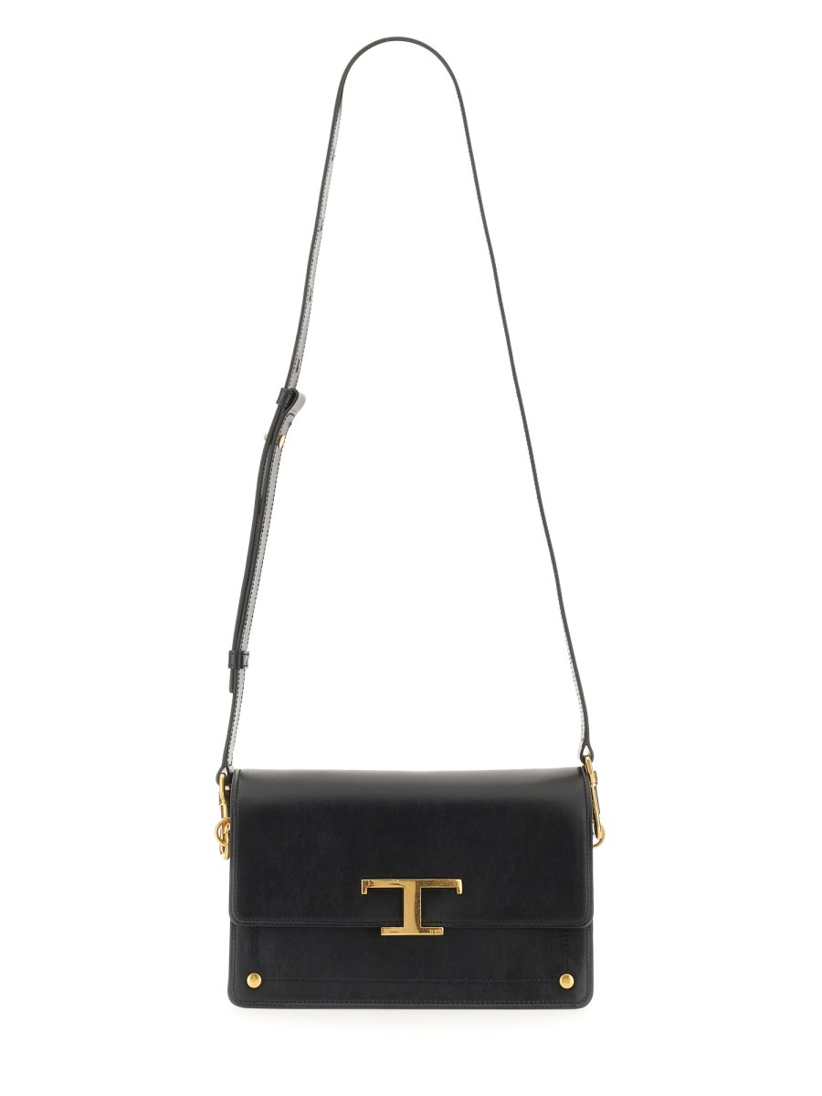 TOD'S BORSA A SPALLA MINI IN PELLE CON LOGO