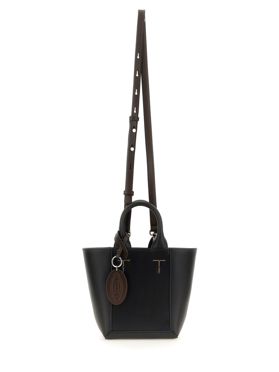 TOD'S BORSA SHOPPING CON LOGO IN PELLE