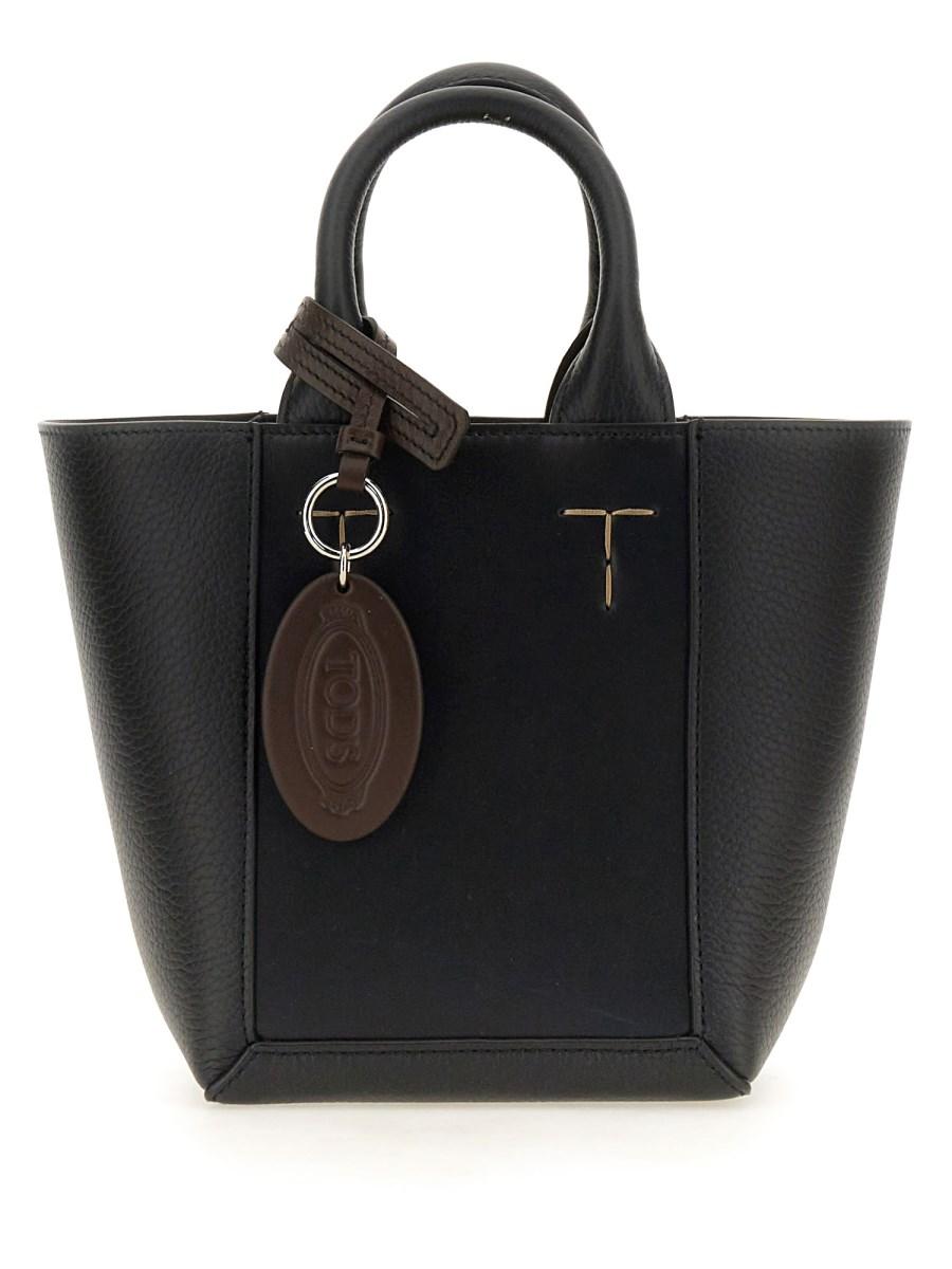 TOD'S BORSA SHOPPING CON LOGO IN PELLE