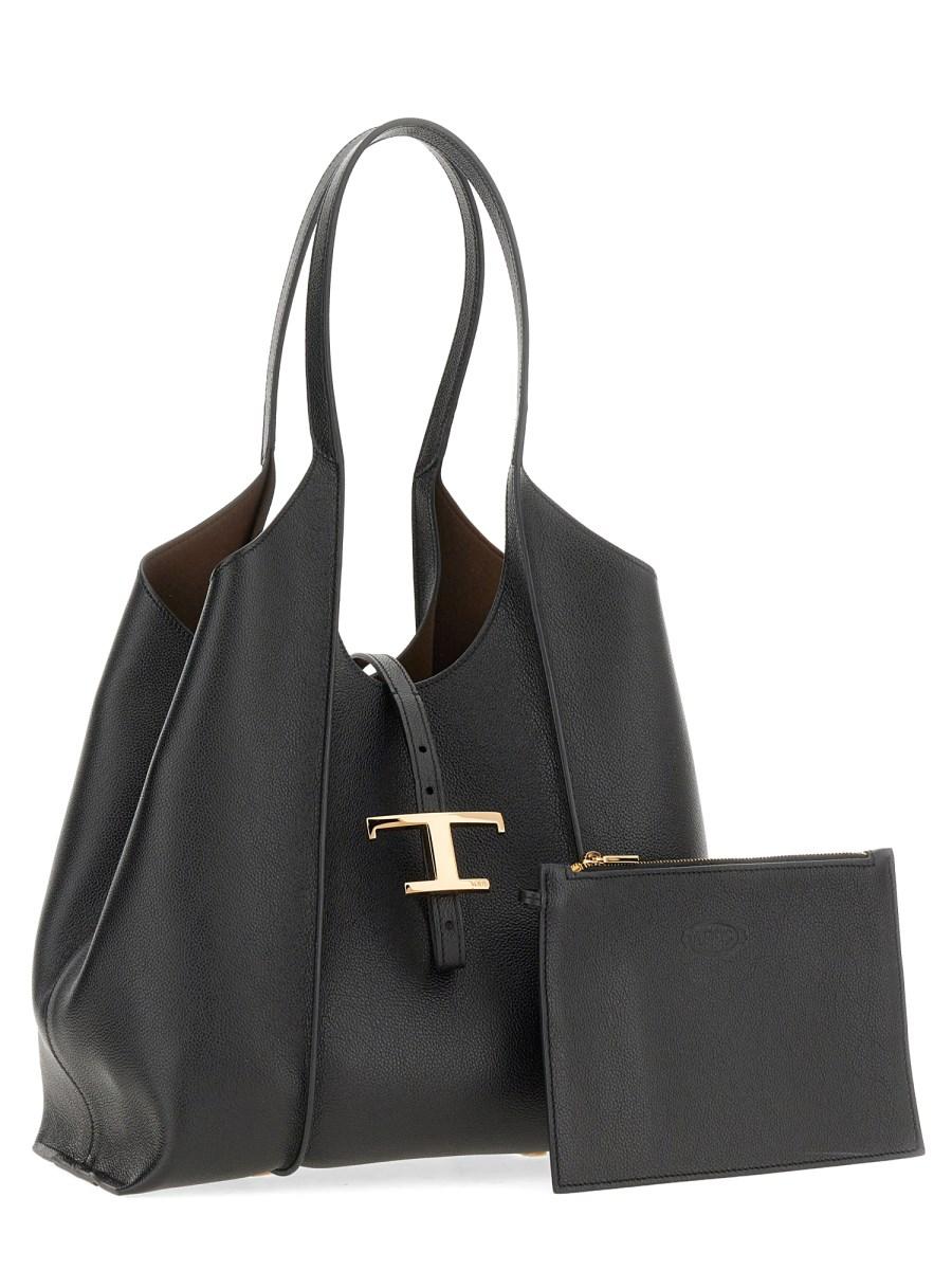 TOD'S BORSA TOTE T TIMELESS IN PELLE MARTELLATA