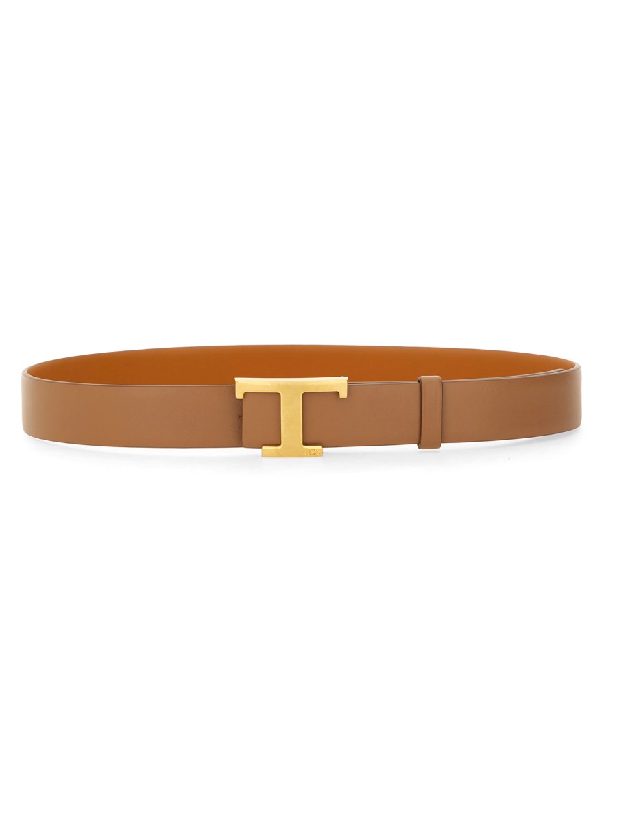 TOD'S CINTURA IN PELLE CON LOGO
