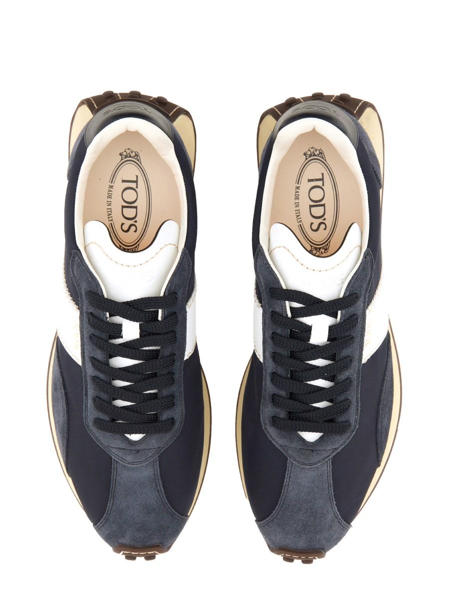 TOD'S SNEAKER T VINTAGE IN PELLE E TESSUTO TECNICO